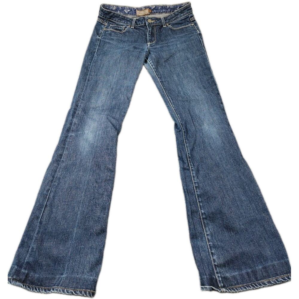 Paige Hollywood Hills Jeans Womens 30 Dark Wash Bootcut Premium Denim Made USA